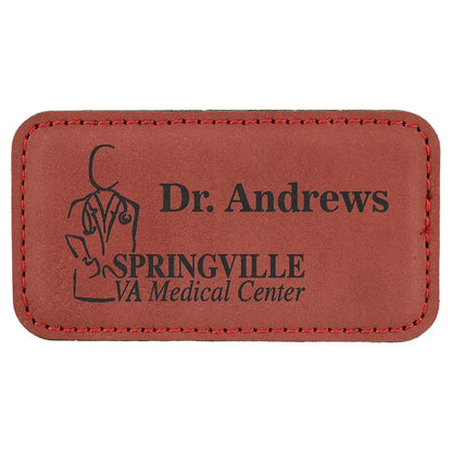 Leatherette Badge Blank with Magnet - Custom JDS
