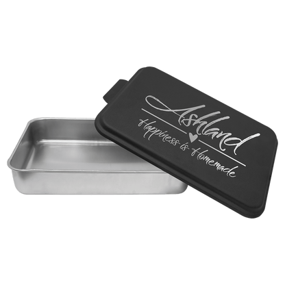Custom Cake Pan with Lid - Laser Etched