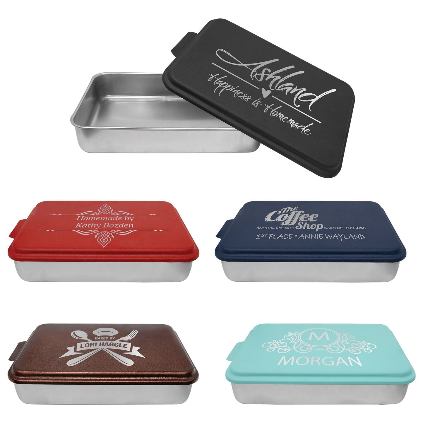 Custom Cake Pan with Lid - Laser Etched