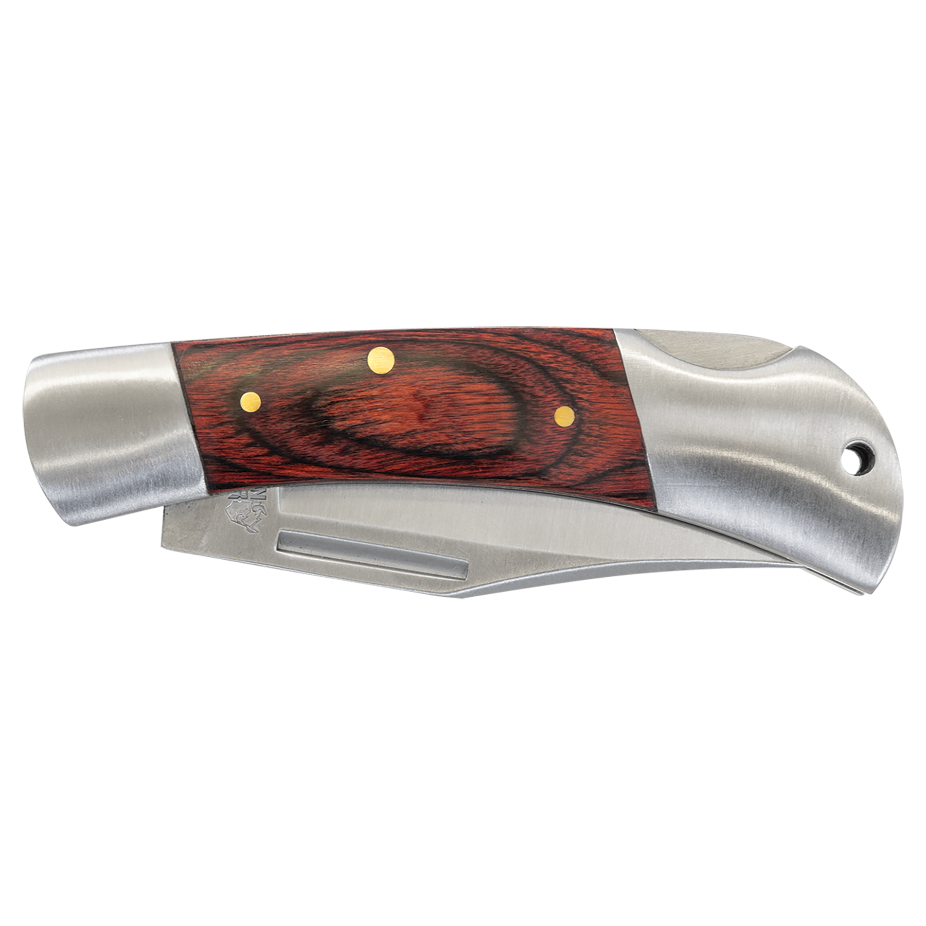 BISON RIVER  3 1/2" Wood Folding Knife - Beacon Laser Creations LLC