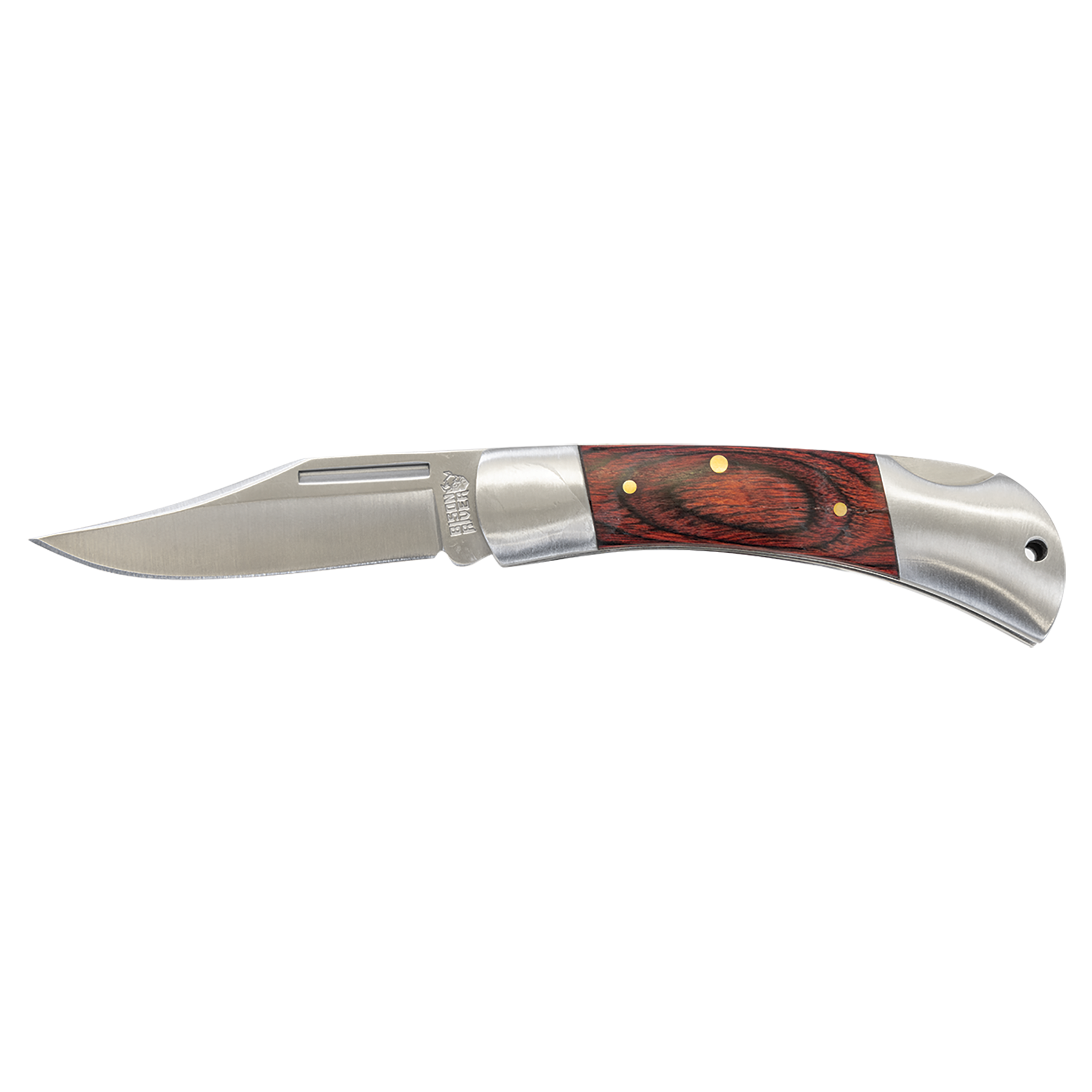 BISON RIVER  3 1/2" Wood Folding Knife - Beacon Laser Creations LLC