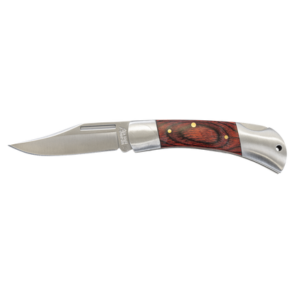 BISON RIVER  3 1/2" Wood Folding Knife - Beacon Laser Creations LLC