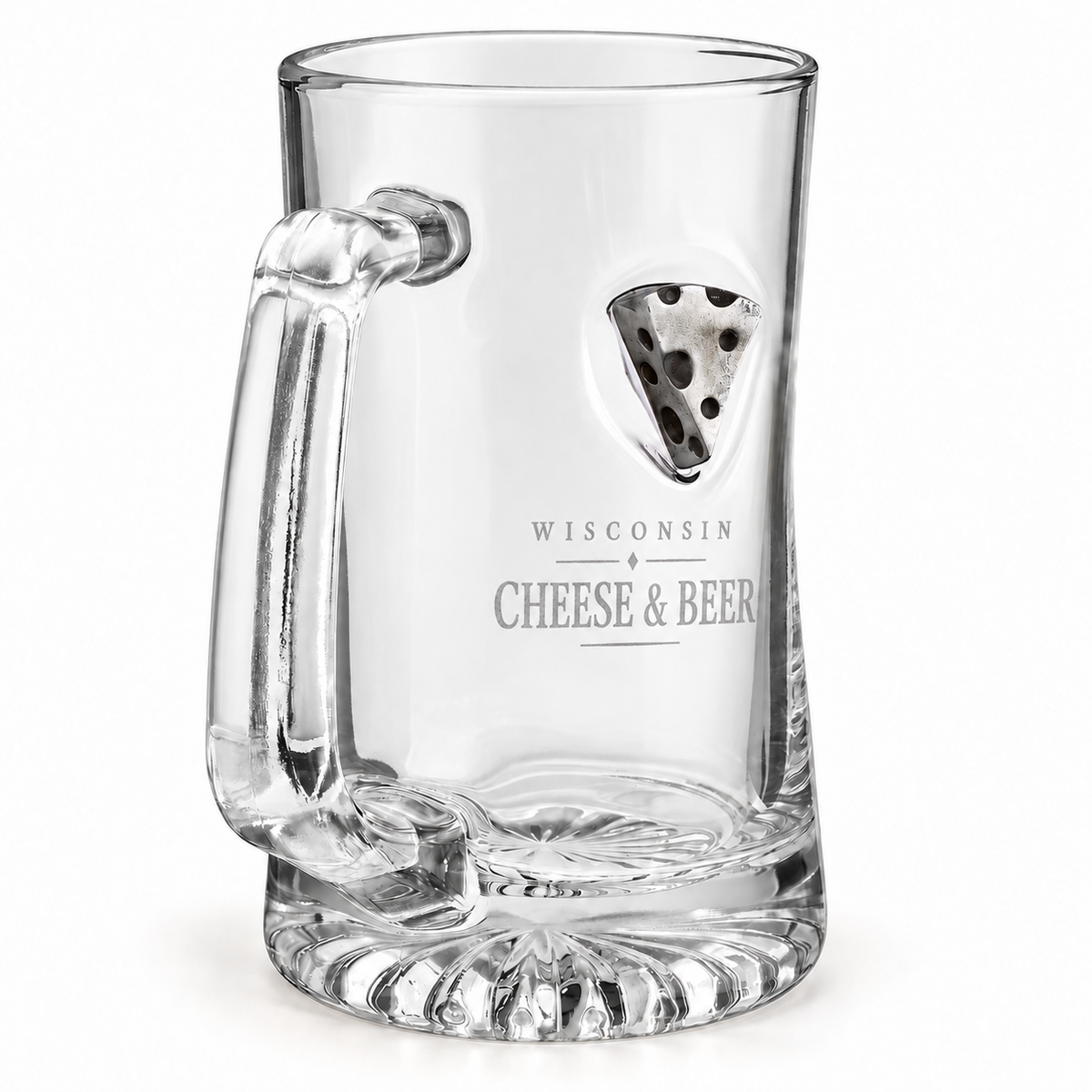 BenShot Cheese Wedge 24 oz Beer Mug with sample personalization
