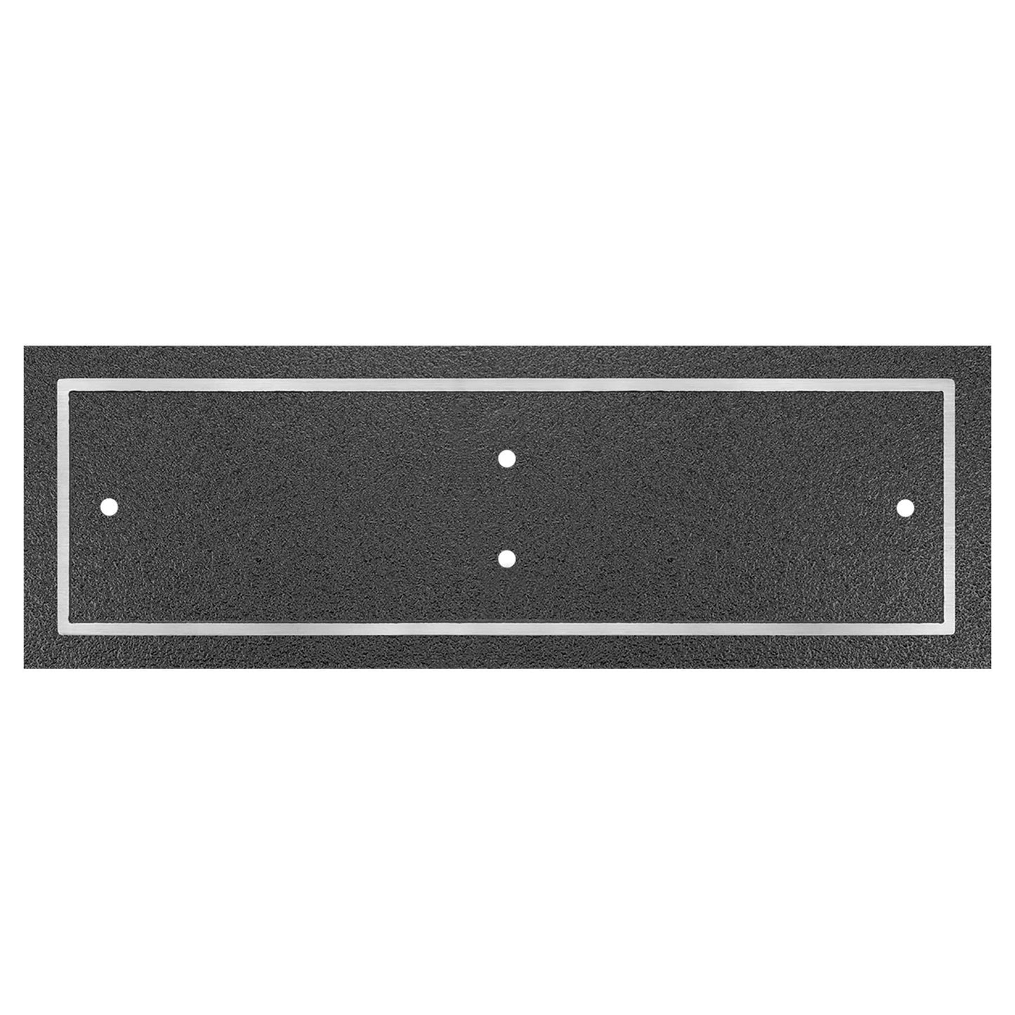 Custom Etched Cast Aluminum Rectangle Sign - Silver / Black - Wall Mount