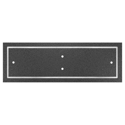 Custom Etched Cast Aluminum Rectangle Sign - Silver / Black - Wall Mount