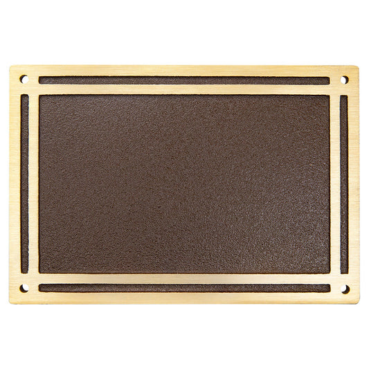 Custom Etched Cast Aluminum Rectangle Sign - Bronze / Brown - Wall Mount - Smalltown Connetchin