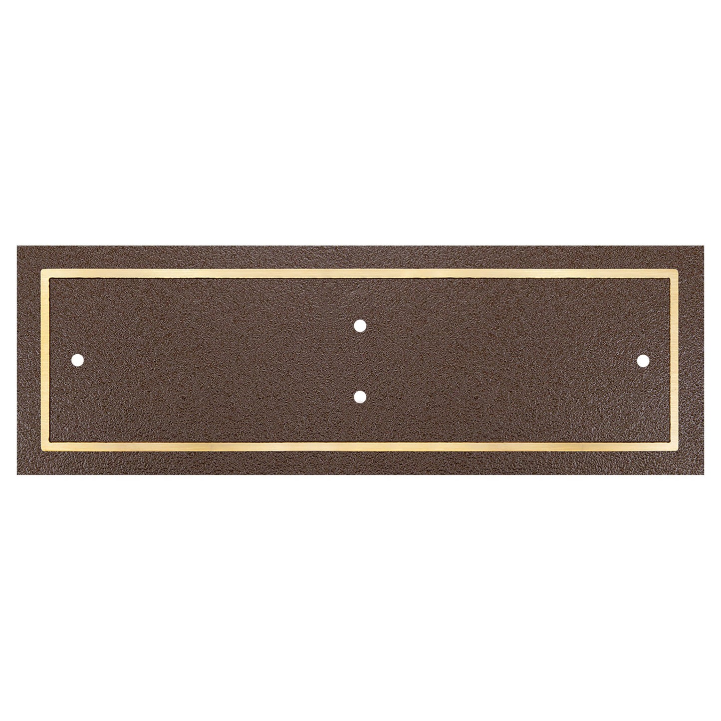 Custom Etched Cast Aluminum Rectangle Sign - Bronze / Brown - Wall Mount