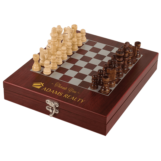 Rosewood Finish Chess Set - Custom