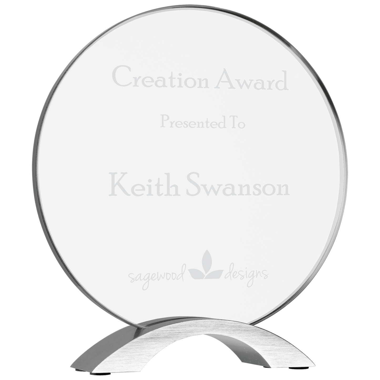 Cosmic Acrylic Award with Silver Base - Custom