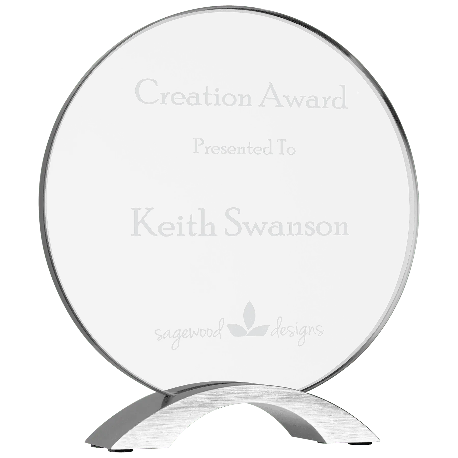 Cosmic Acrylic Award with Silver Base - Custom JDS
