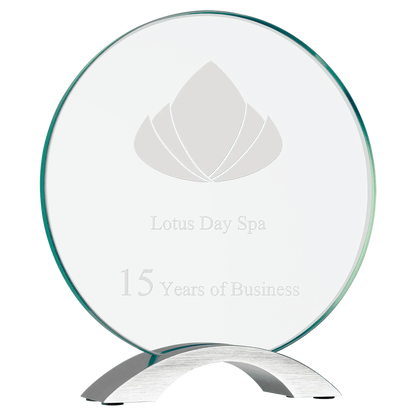 Cosmic Glass Award with Silver Base  - Custom JDS