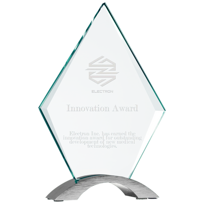 Cosmic Glass Award with Silver Base  - Custom JDS