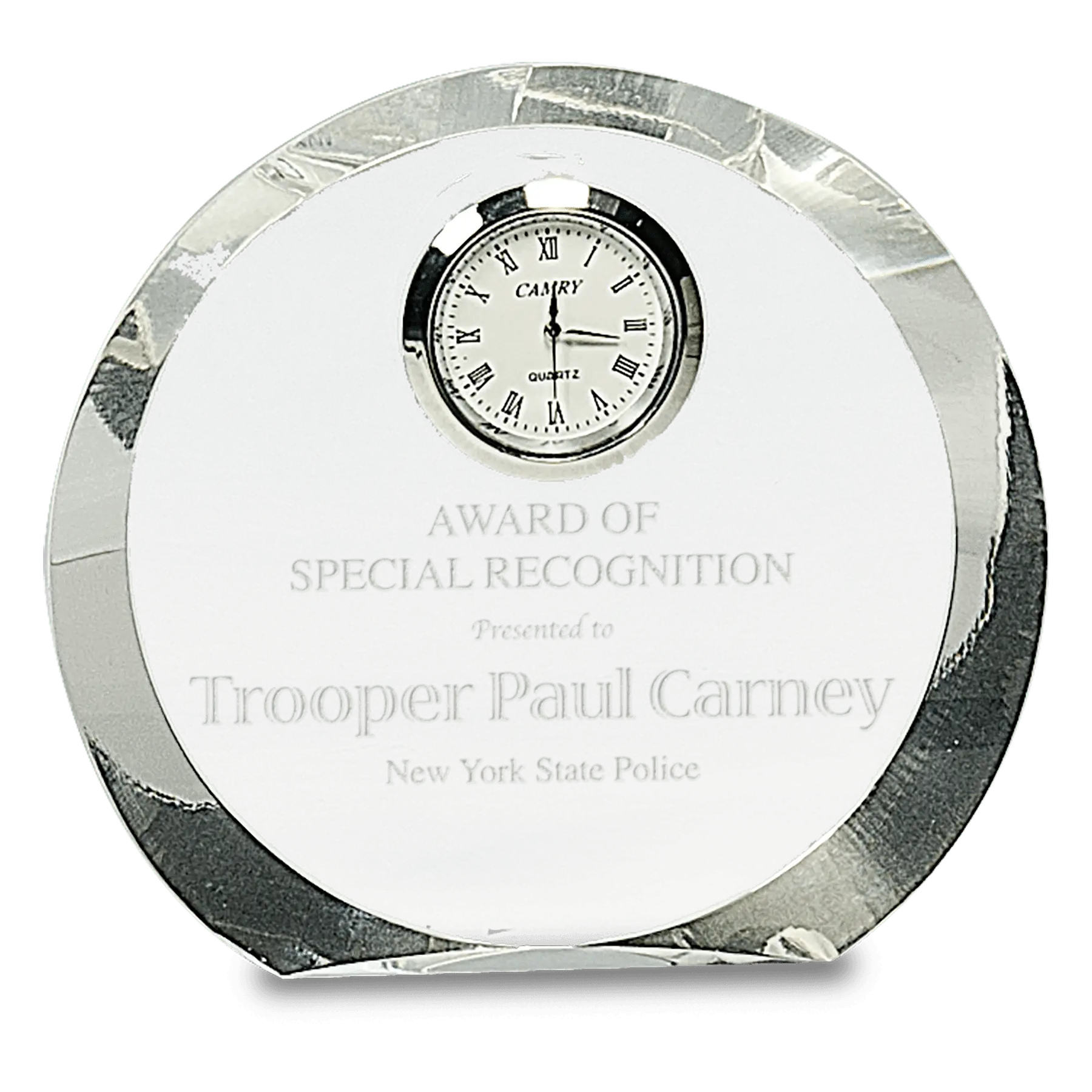 Clear Crystal with Clock JDS