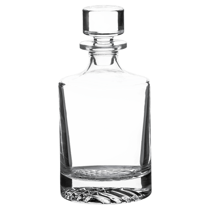 Round Glass Decanter and Rocks Glasses