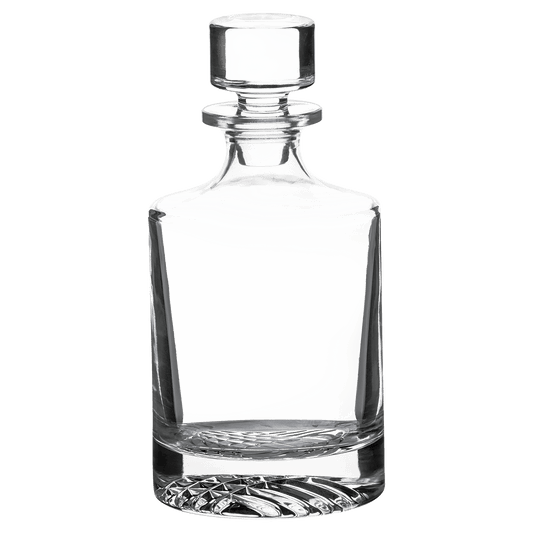 Blank round glass decanter with stopper