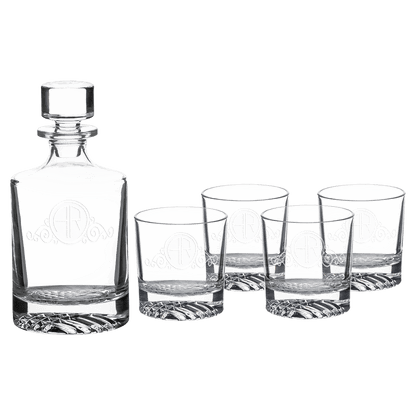 Decanter + 4 Glasses (Set) (Engraved)