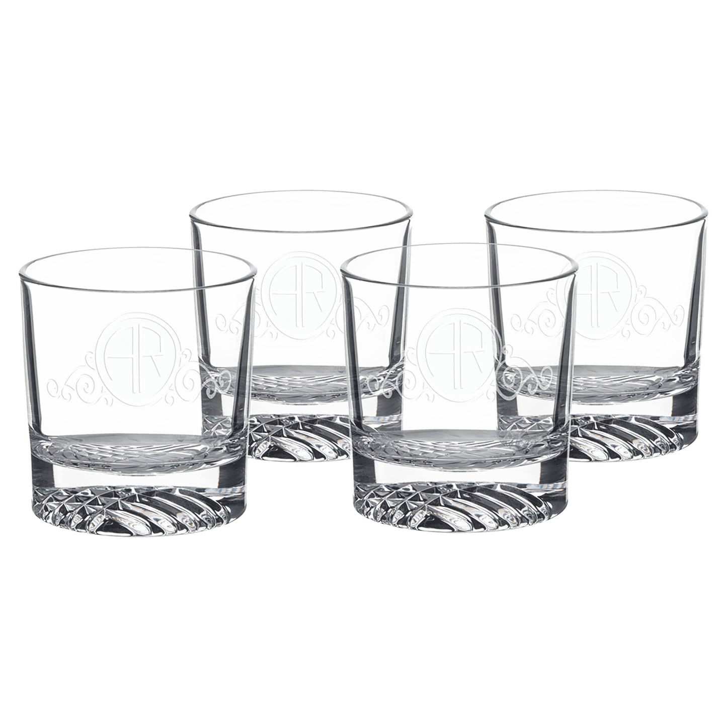 4 Rocks Glasses (Engraved)