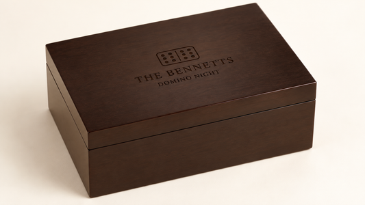 Personalized Rosewood Double Twelve Domino Set | 91 Piece Game