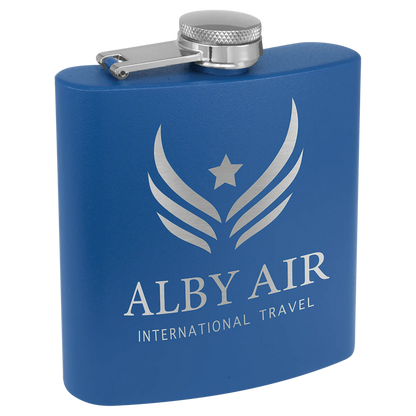 Powder Coated Stainless Steel Flask 6 oz. JDS