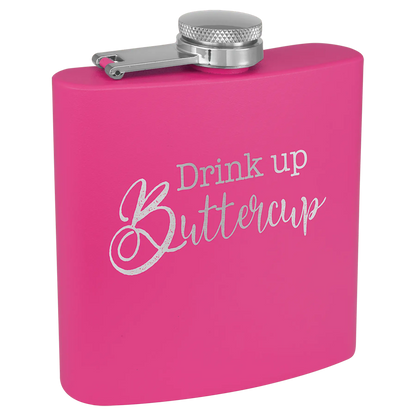 Powder Coated Stainless Steel Flask 6 oz. JDS
