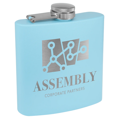 Powder Coated Stainless Steel Flask 6 oz. JDS
