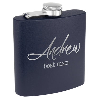 Powder Coated Stainless Steel Flask 6 oz. JDS