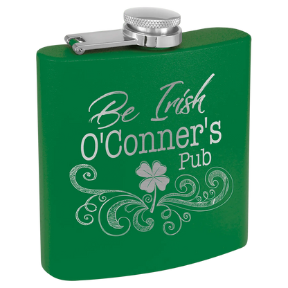 Powder Coated Stainless Steel Flask 6 oz. JDS