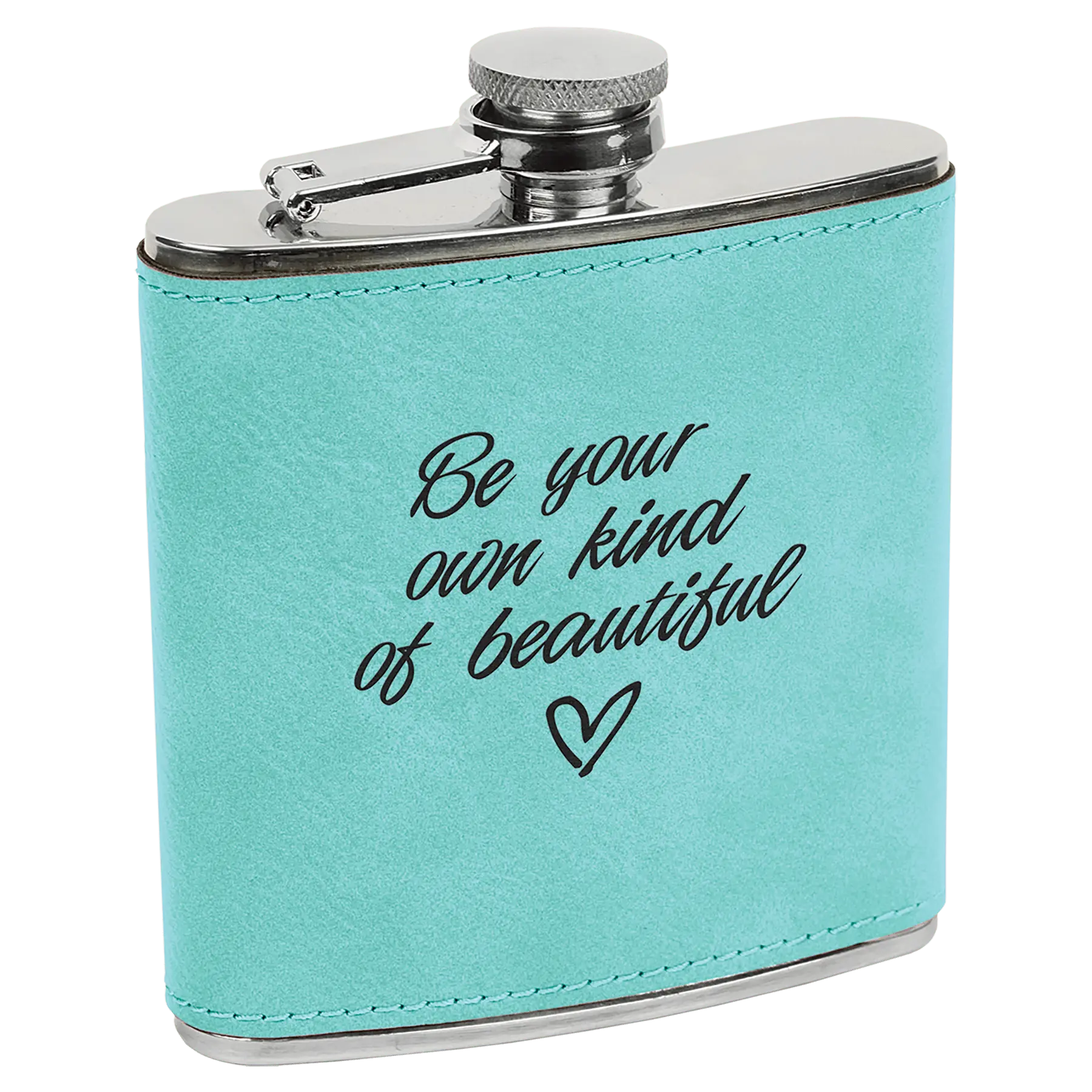 Leatherette Stainless Steel Flask 6 oz. - Custom JDS