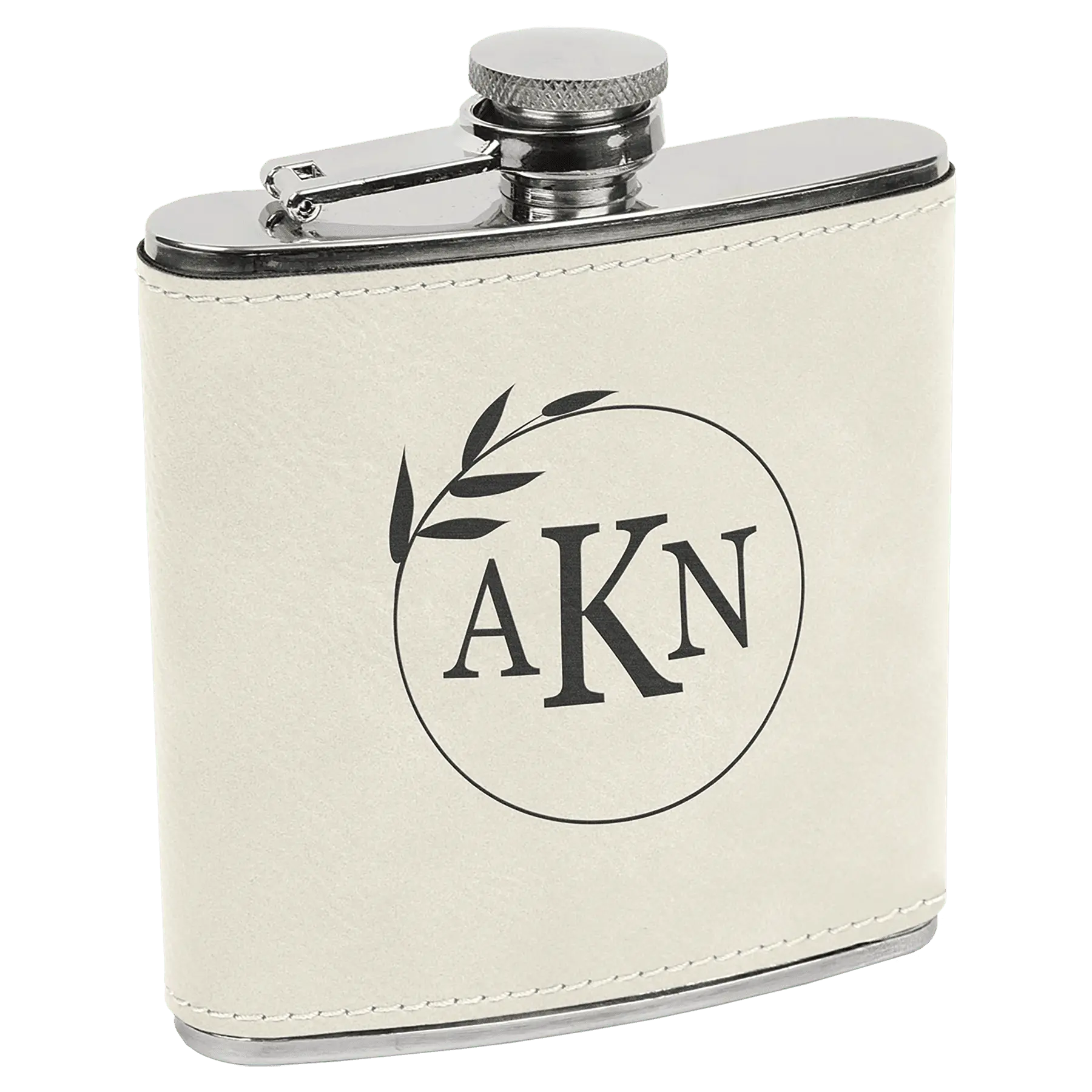 Leatherette Stainless Steel Flask 6 oz. - Custom JDS