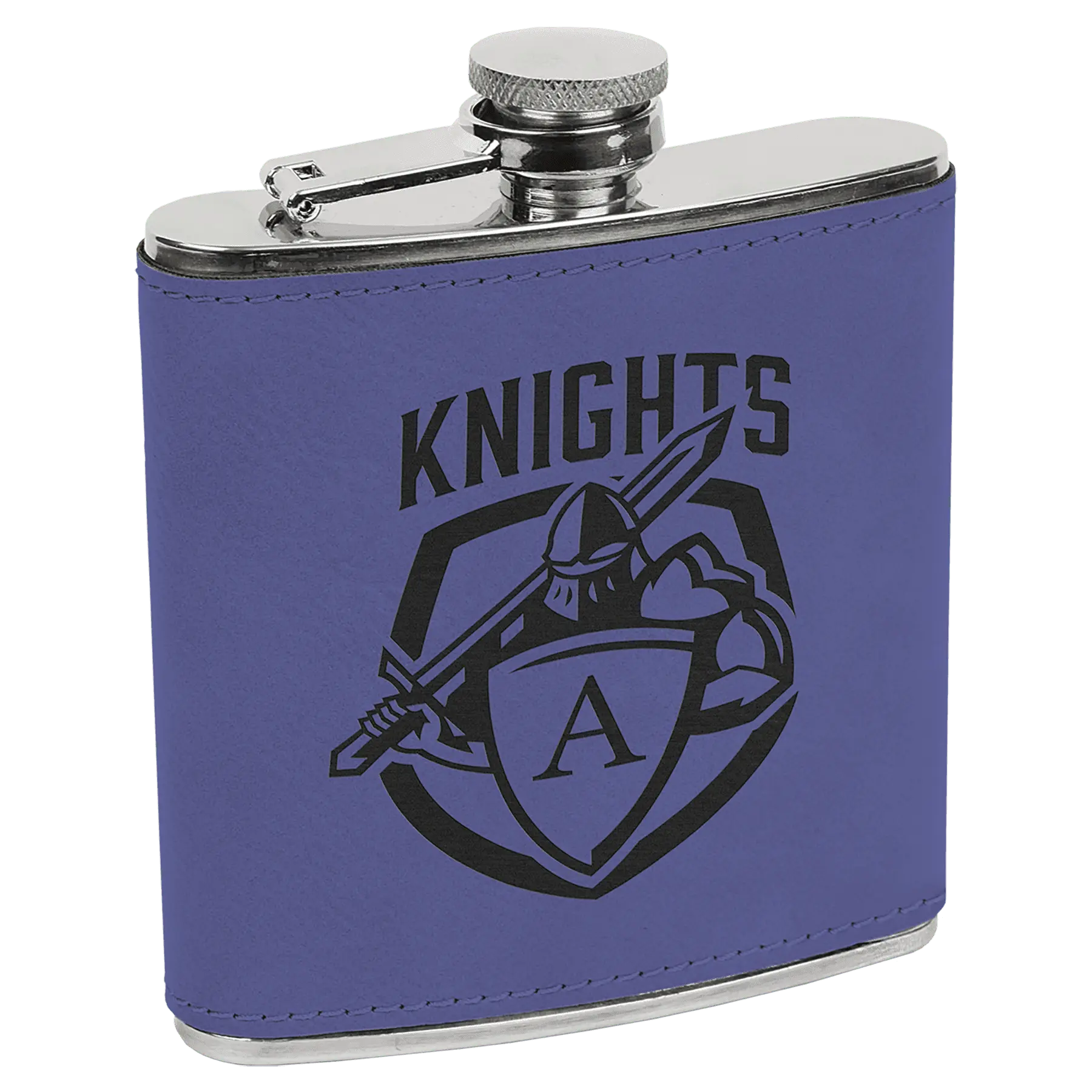 Leatherette Stainless Steel Flask 6 oz. - Custom JDS