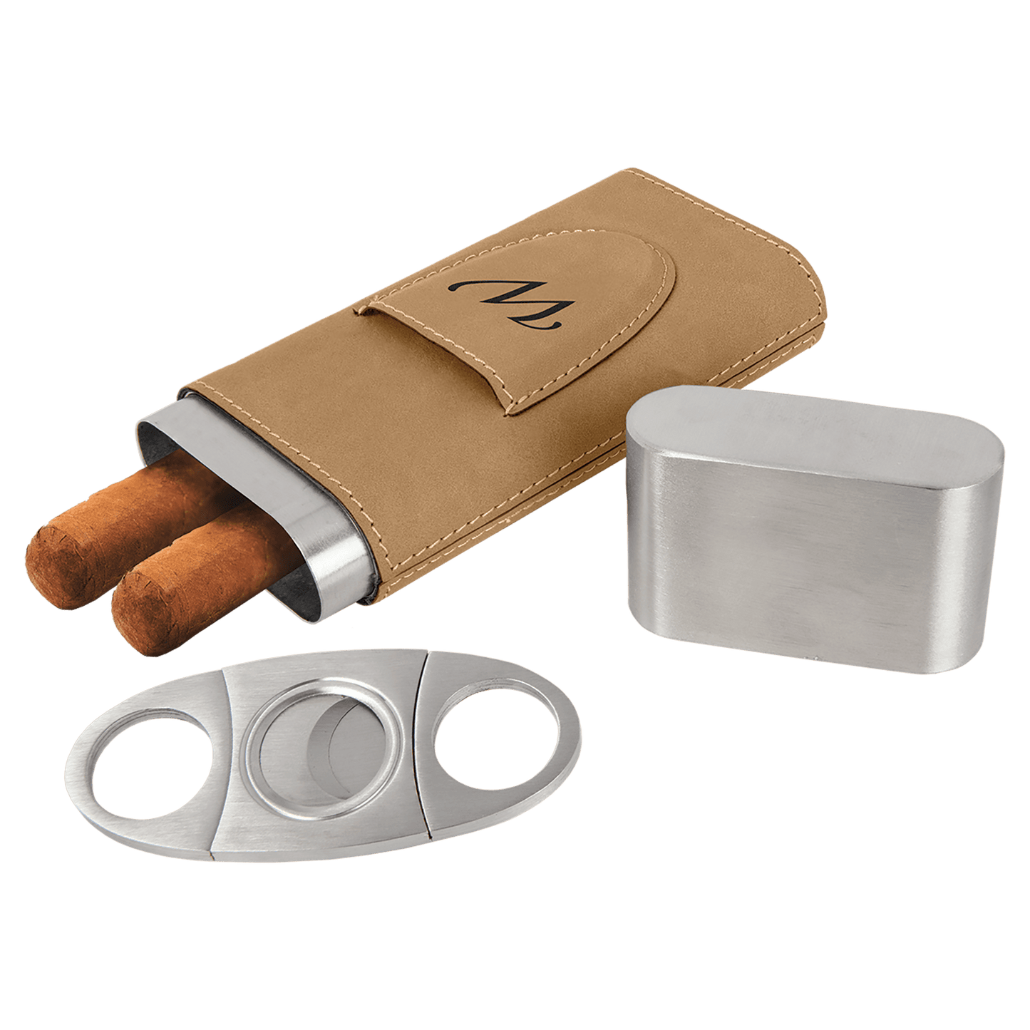 Cigar Case with Cutter - Custom Leatherette