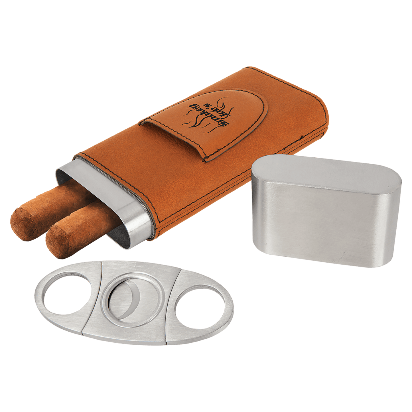 Cigar Case with Cutter - Custom Leatherette