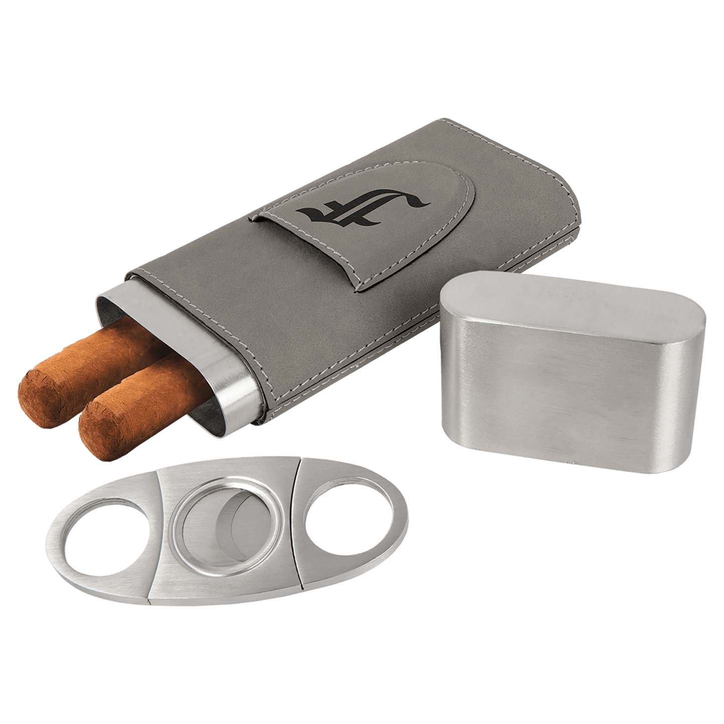 Cigar Case with Cutter - Custom Leatherette