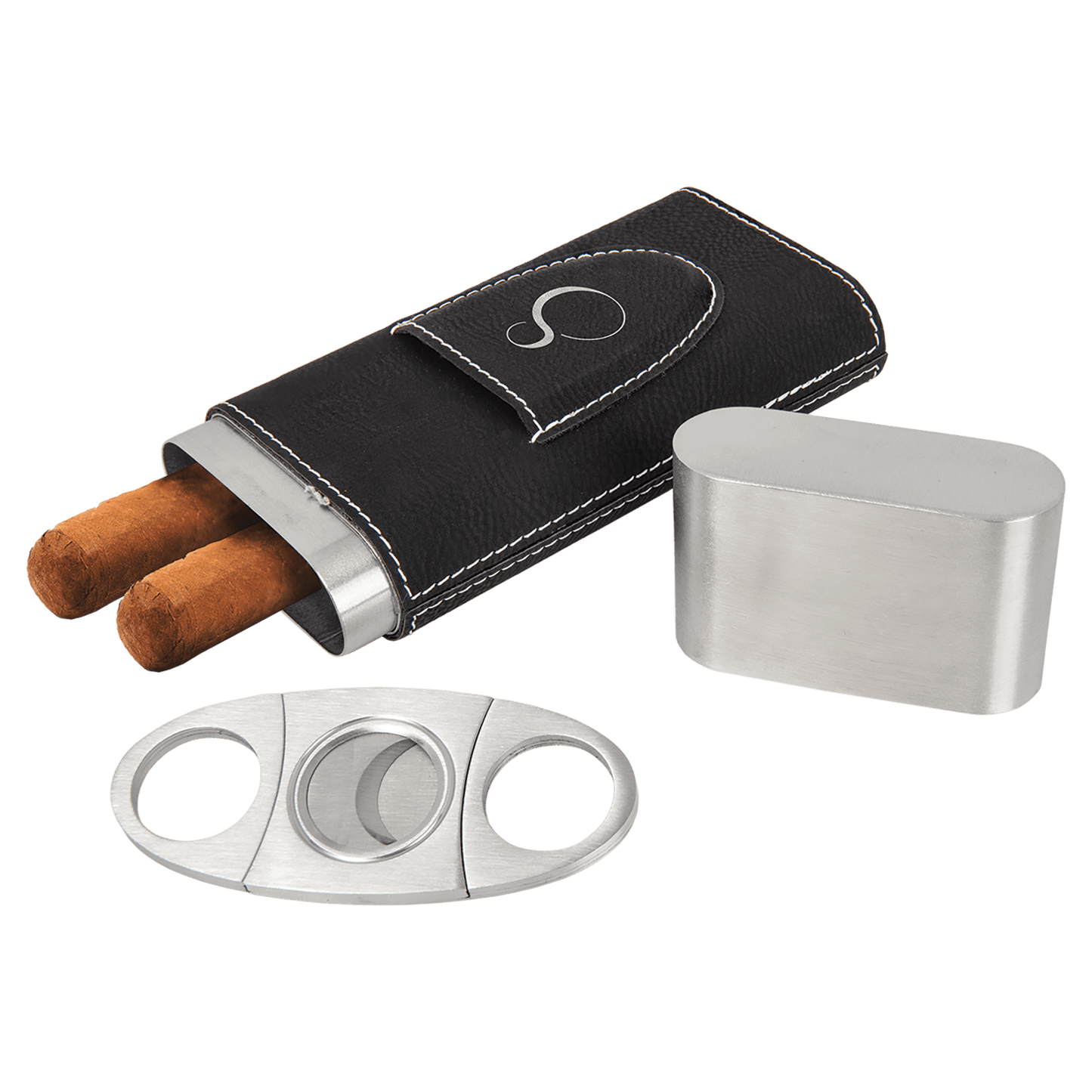 Cigar Case with Cutter - Custom Leatherette