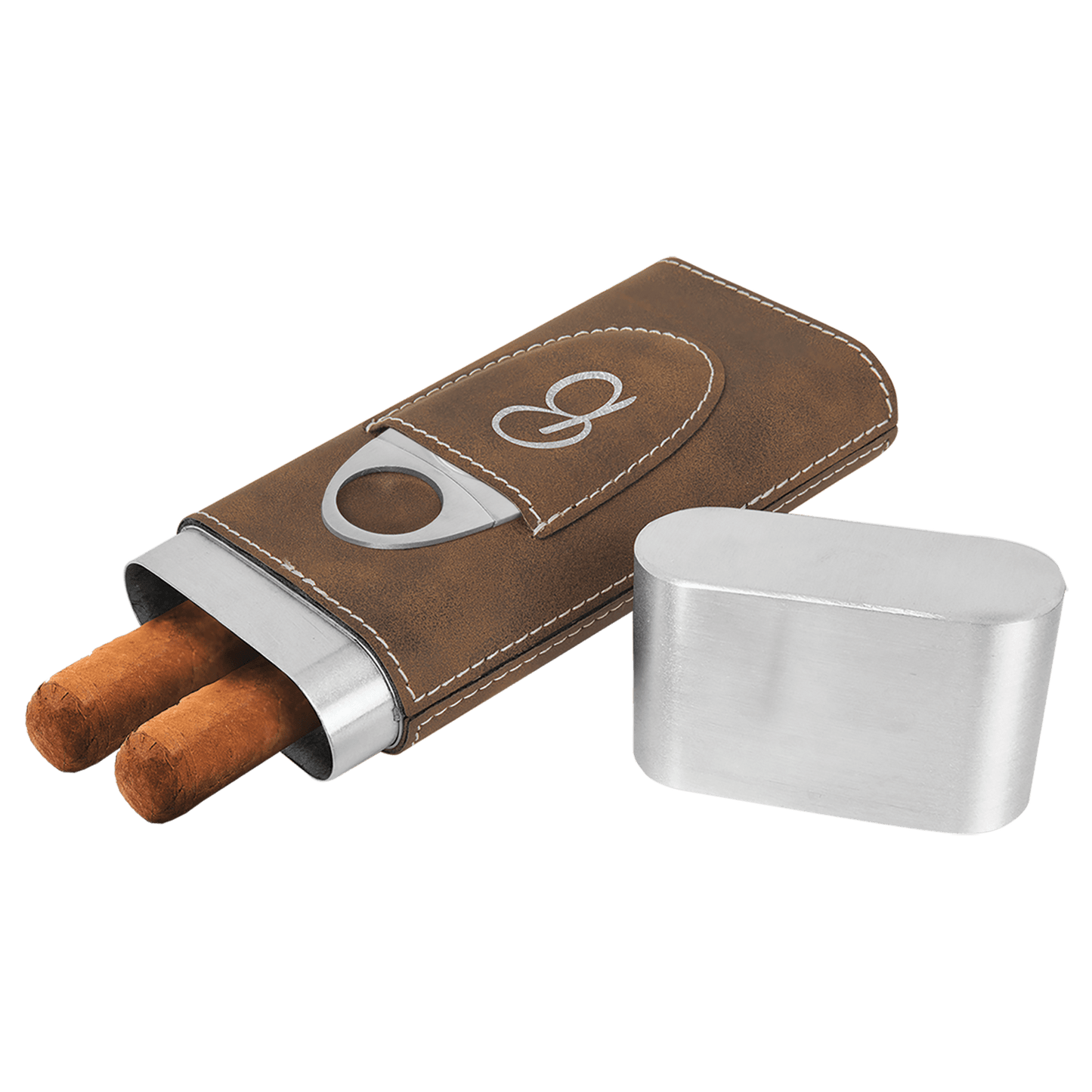 Cigar Case with Cutter - Custom Leatherette