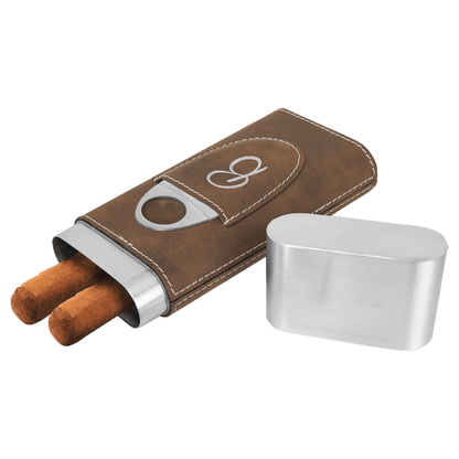 Cigar Case with Cutter - Custom Leatherette