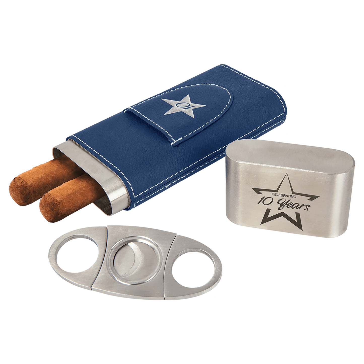 Cigar Case with Cutter - Custom Leatherette