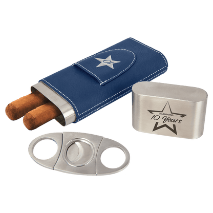 Cigar Case with Cutter - Custom Leatherette