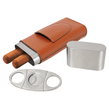 Cigar Case with Cutter - Custom Leatherette