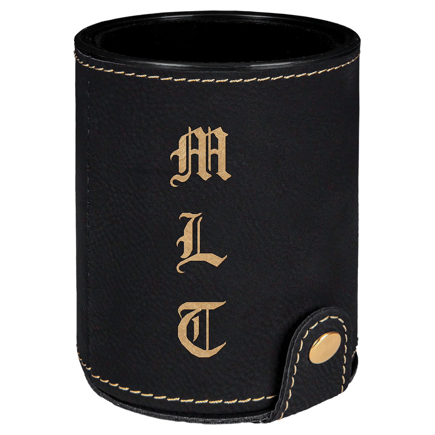 Leatherette Dice Cup with 5 Dice - Custom