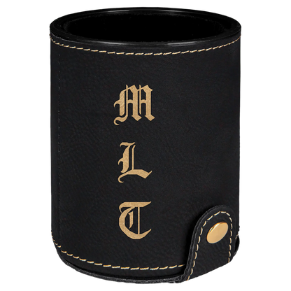 Leatherette Dice Cup with 5 Dice - Custom JDS
