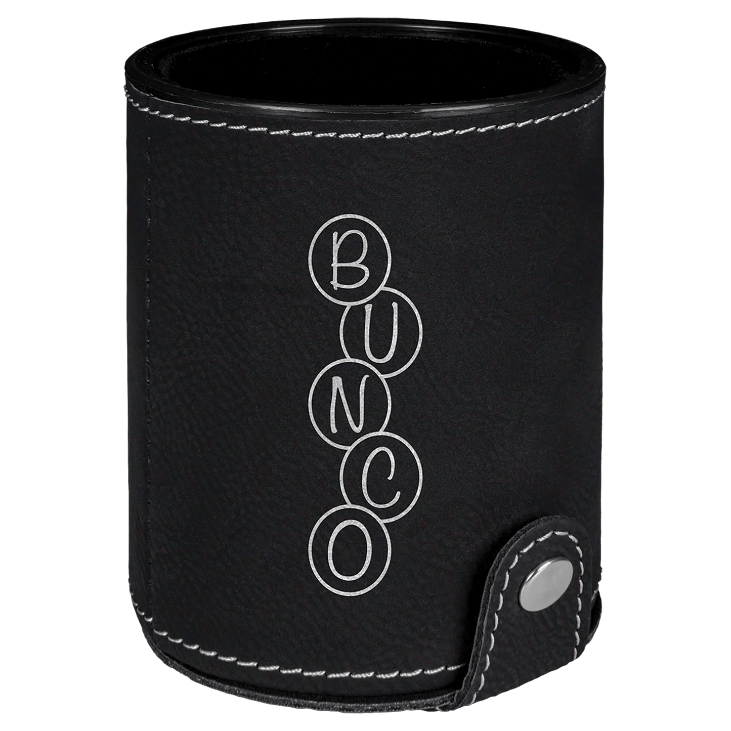 Leatherette Dice Cup with 5 Dice - Custom