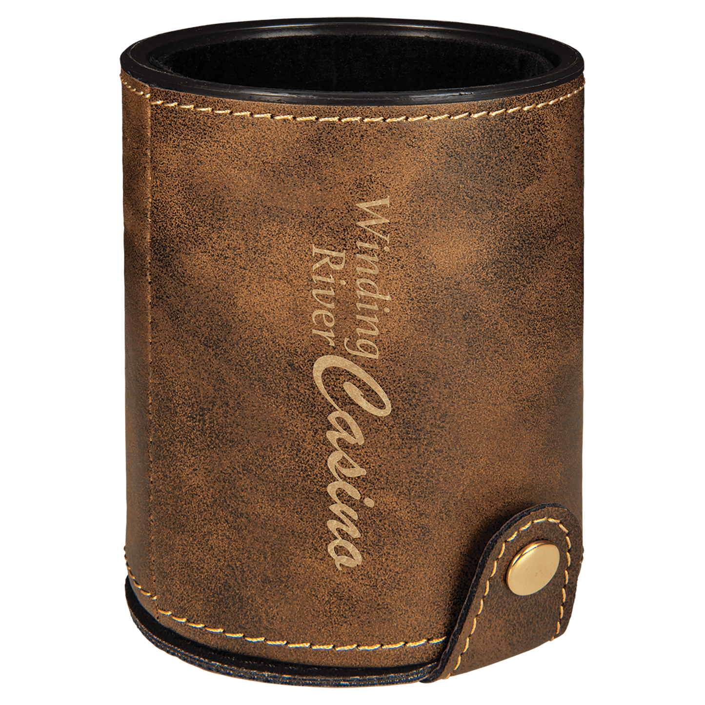 Leatherette Dice Cup with 5 Dice - Custom