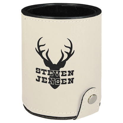 Leatherette Dice Cup with 5 Dice - Custom JDS