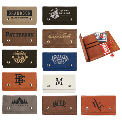 Card and Dice Set - Laser Etched Leatherette