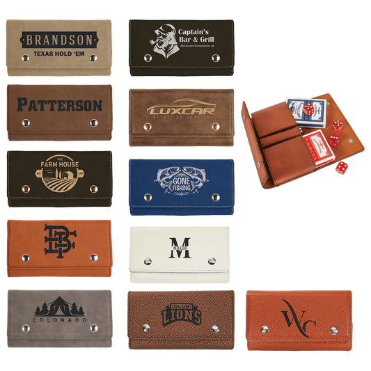 Card and Dice Set - Laser Etched Leatherette