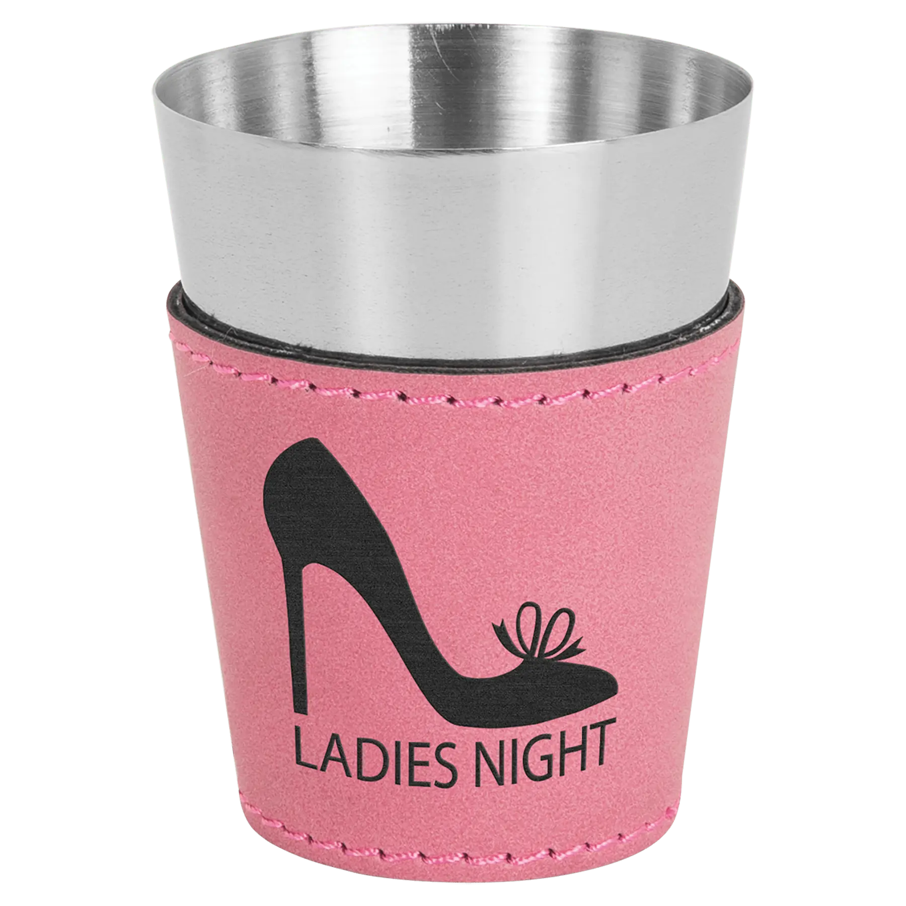 2 oz. Leatherette & Stainless-Steel Shot Glass - Custom JDS