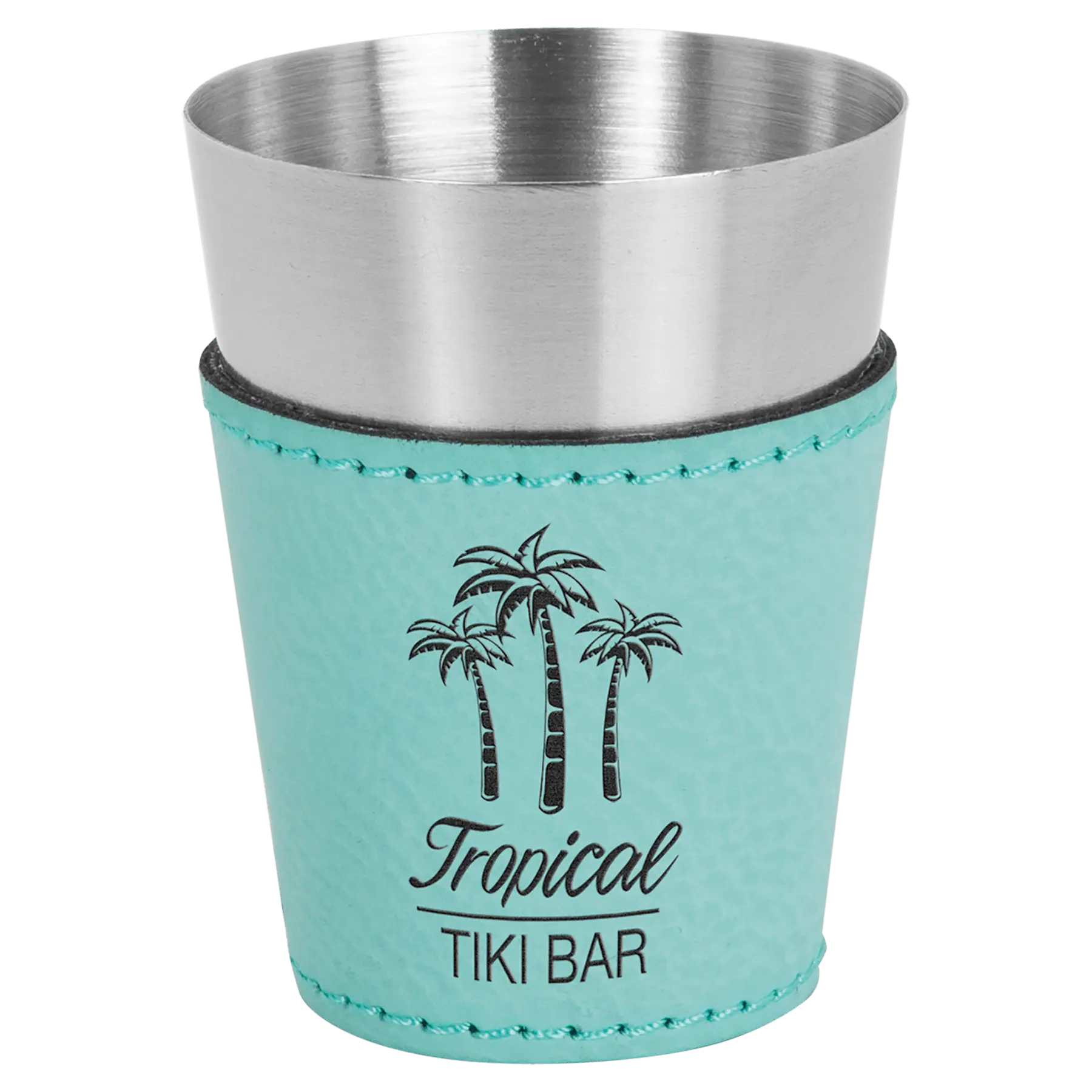 2 oz. Leatherette & Stainless-Steel Shot Glass - Custom JDS
