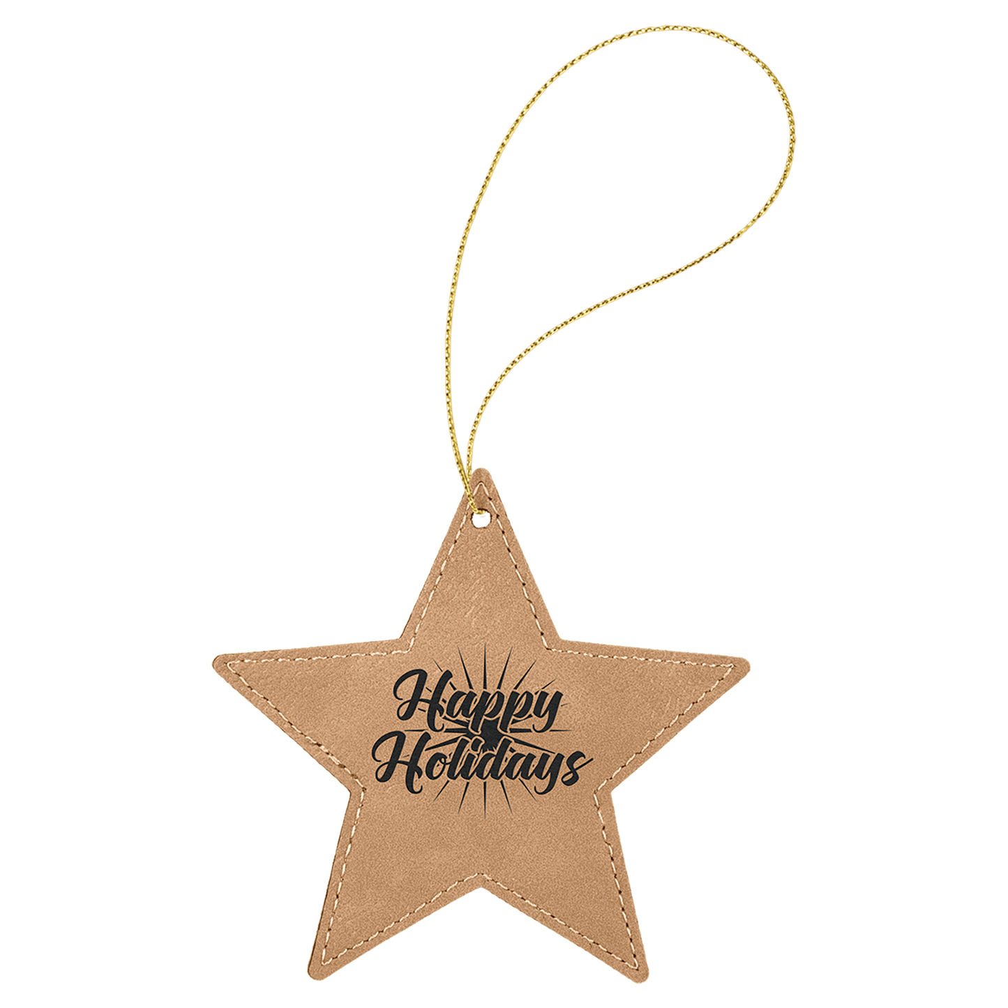 Leatherette Ornament with String - Custom