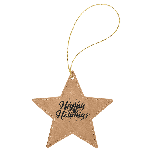 Leatherette Ornament with String - Custom